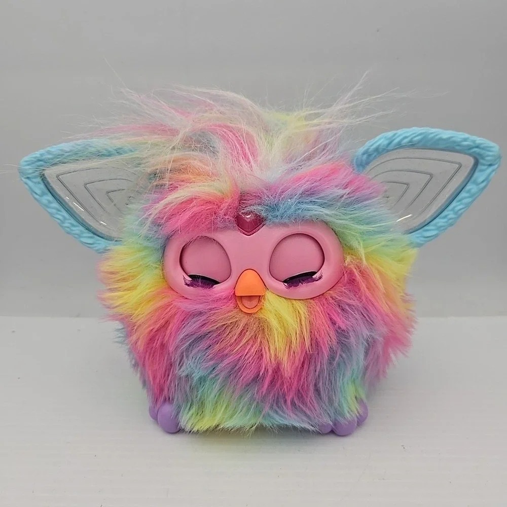 2023 Furby Interactive Toy‎ Tie Dye Voice Activated Tested Working Hasbro